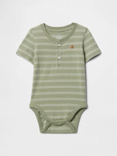 Gap Factory Baby Henley Bodysuit In Green