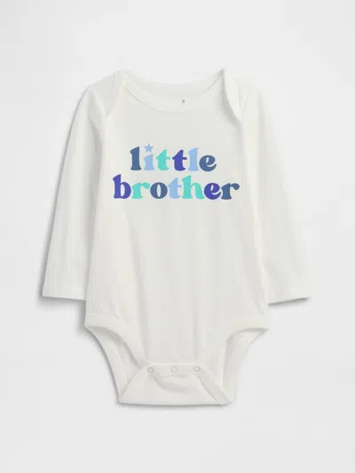 Gap Factory Baby Little Sibling Bodysuit In White