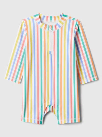 Gap Factory Baby One-piece Rash Guard In Multi