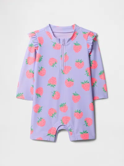 Gap Factory Baby One-piece Rash Guard In Purple