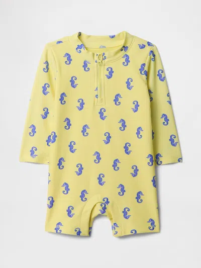 Gap Factory Baby One-piece Rash Guard In Yellow