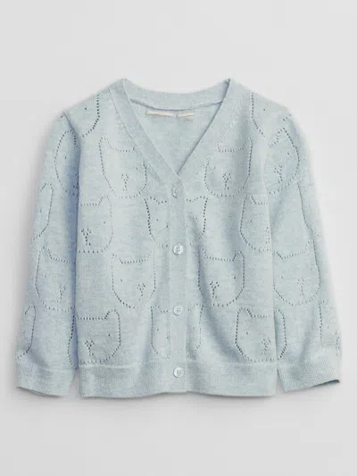Gap Factory Baby Pointelle Cardigan In Blue