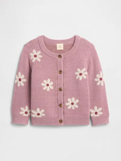 Gap Factory Baby Print Crewneck Cardigan In Multi