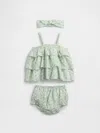 Gap Factory Baby Print Three-piece Outfit Set In Green