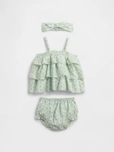Gap Factory Baby Print Three-piece Outfit Set In Green