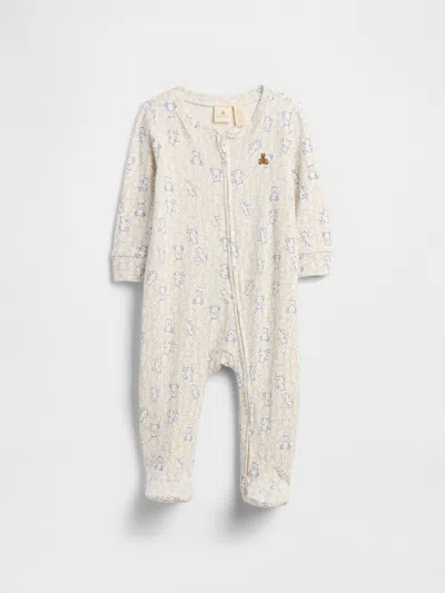 Gap Factory Baby Print Two-way Zip One-piece In Neutral
