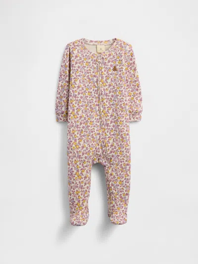Gap Factory Baby Print Two-way Zip One-piece In Pink