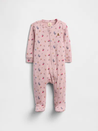 Gap Factory Baby Print Two-way Zip One-piece In Pink