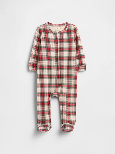 Gap Factory Baby Print Two-way Zip One-piece In Red