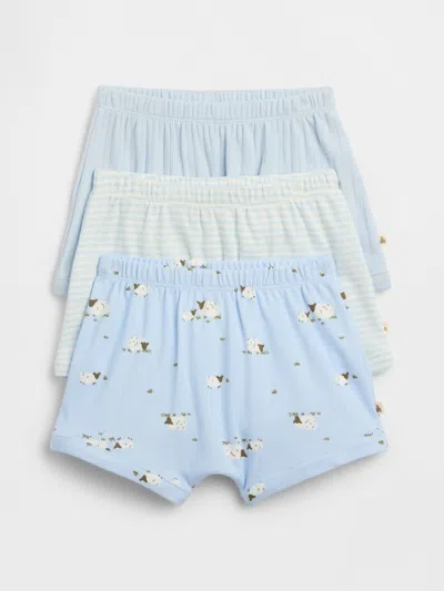 Gap Factory Baby Pull-on Shorts (3-pack) In Blue