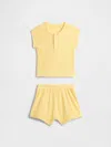 Gap Factory Baby Ribbed Henley Two-piece Outfit Set In Multi