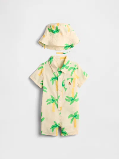 Gap Factory Baby Romper Two-piece Outfit Set In Multi