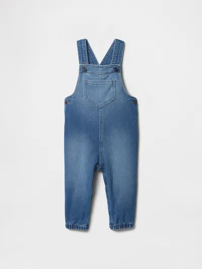 Gap Factory Baby Sweatpant Jean Overalls In Blue