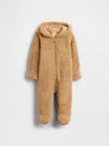 Gap Factory Baby Teddy Sherpa One-piece In Brown
