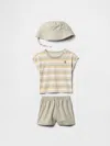 Gap Factory Baby Three-piece Outfit Set In Gray