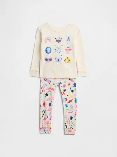 Gap Factory Babygap 100% Organic Cotton Animal Pj Set In Multi
