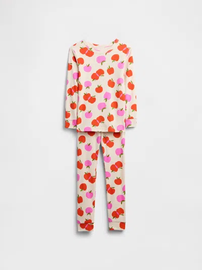 Gap Factory Babygap 100% Organic Cotton Apple Pj Set In Purple