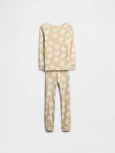 Gap Factory Babygap 100% Organic Cotton Brannan Bear Pj Set In Neutral