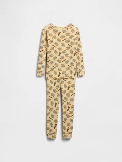 Gap Factory Babygap 100% Organic Cotton Cinnamon Roll Pj Set In Brown