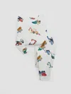 Gap Factory Babygap 100% Organic Cotton Digger Truck Pj Set In Multi