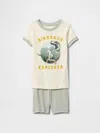 Gap Factory Babygap 100% Organic Cotton Dino Explorer Pj Set In Gray