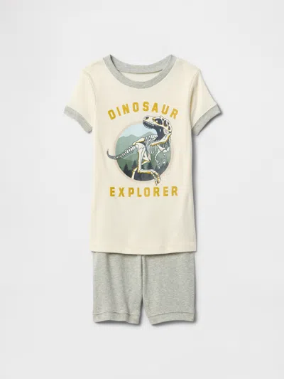 Gap Factory Babygap 100% Organic Cotton Dino Explorer Pj Set In Gray