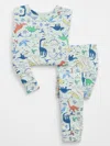 Gap Factory Babygap 100% Organic Cotton Dino Pj Set In Blue