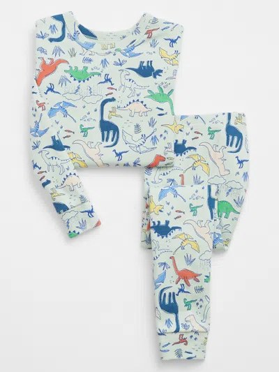 Gap Factory Babygap 100% Organic Cotton Dino Pj Set In Blue