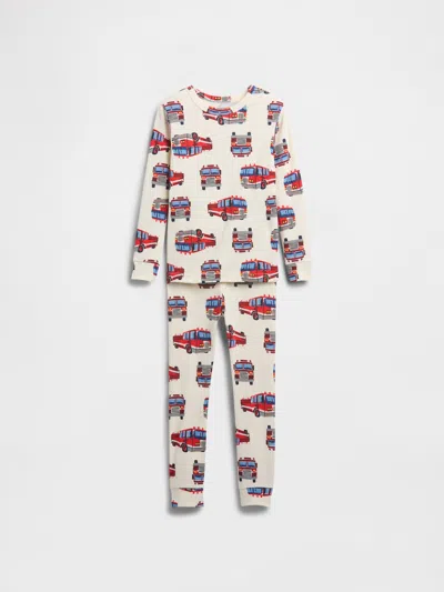 Gap Factory Babygap 100% Organic Cotton Fire Truck Pj Set In Multi