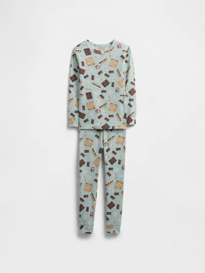 Gap Factory Babygap 100% Organic Cotton S'mores Pj Set In Gray