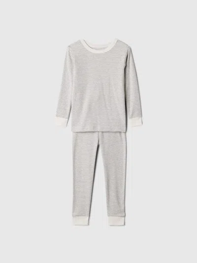 Gap Factory Babygap 100% Organic Cotton Stripe Pj Set In Gray