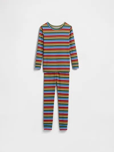 Gap Factory Babygap 100% Organic Cotton Stripe Pj Set In Multi