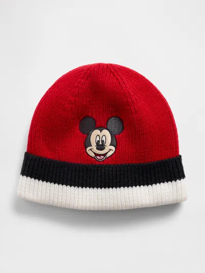 Gap Factory Babygap &#215 Disney Mickey Mouse Beanie In Red