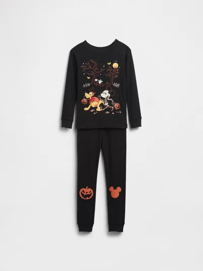 Gap Factory Babygap &#215 Disney Mickey Mouse Halloween 100% Organic Cotton Pj Set In Black