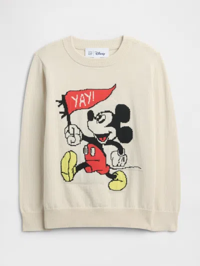 Gap Factory Babygap &#215 Disney Mickey Mouse Intarsia Sweater In Neutral