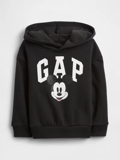 Gap Factory Babygap &#215 Disney Mickey Mouse Relaxed Logo Hoodie In Black