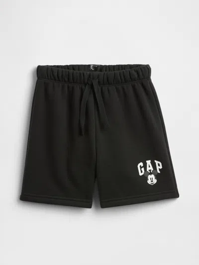 Gap Factory Babygap &#215 Disney Mickey Mouse Relaxed Logo Pull-on Shorts In Black