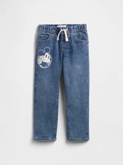 Gap Factory Babygap &#215 Disney Mickey Mouse Slim Pull-on Jeans In Blue