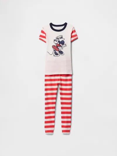 Gap Factory Babygap &#215 Disney Minnie Mouse 100% Organic Cotton Pj Set In Multi