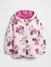 Gap Factory Babygap &#215 Disney Minnie Mouse Coldcontrol Puffer Jacket In Multi