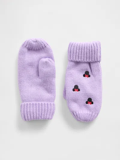 Gap Factory Babygap &#215 Disney Minnie Mouse Mittens In Purple
