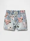 Gap Factory Babygap &#215 Disney Paperbag Mom Jean Shorts In Multi