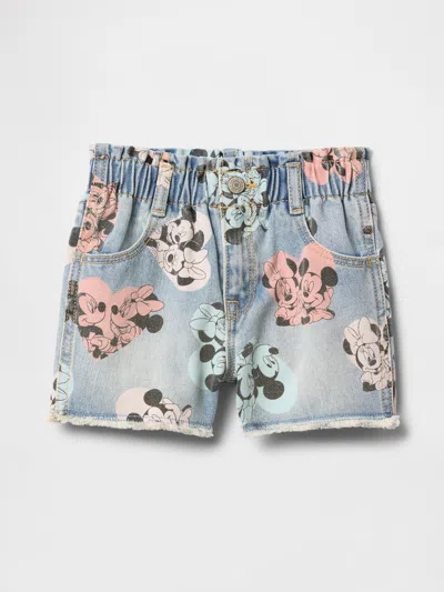 Gap Factory Babygap &#215 Disney Paperbag Mom Jean Shorts In Multi