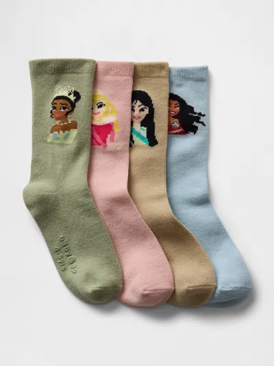 Gap Factory Babygap &#215 Disney Princess Crew Socks (4-pack) In Multi