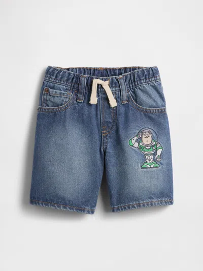 Gap Factory Babygap &#215 Disney Toy Story Pull-on Loose Denim Shorts In Blue