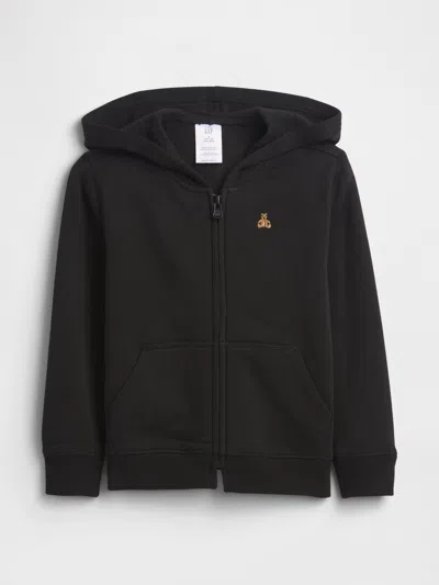 Gap Factory Babygap Brannan Bear Fleece Zip Hoodie In Black