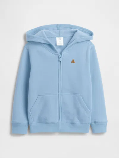 Gap Factory Babygap Brannan Bear Fleece Zip Hoodie In Blue