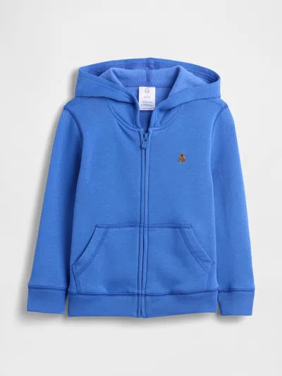 Gap Factory Babygap Brannan Bear Fleece Zip Hoodie In Blue