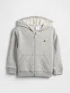 Gap Factory Babygap Brannan Bear Fleece Zip Hoodie In Gray