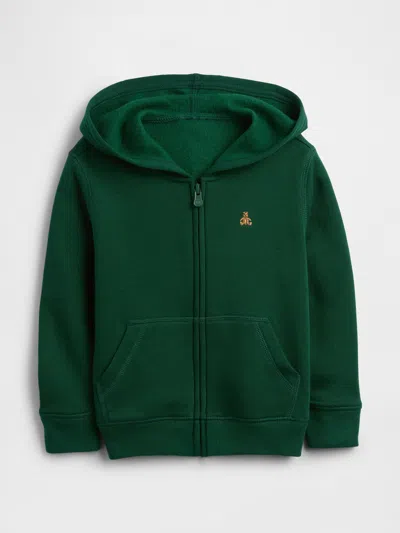 Gap Factory Babygap Brannan Bear Fleece Zip Hoodie In Green